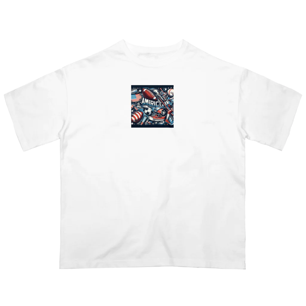 Satoshi27の "アメリカンスポーツの輝き" オーバーサイズTシャツ