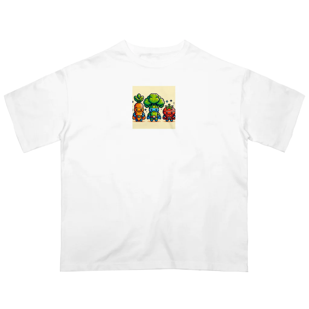 ワワジジドットクラブのドットヒーローになる野菜達A Oversized T-Shirt