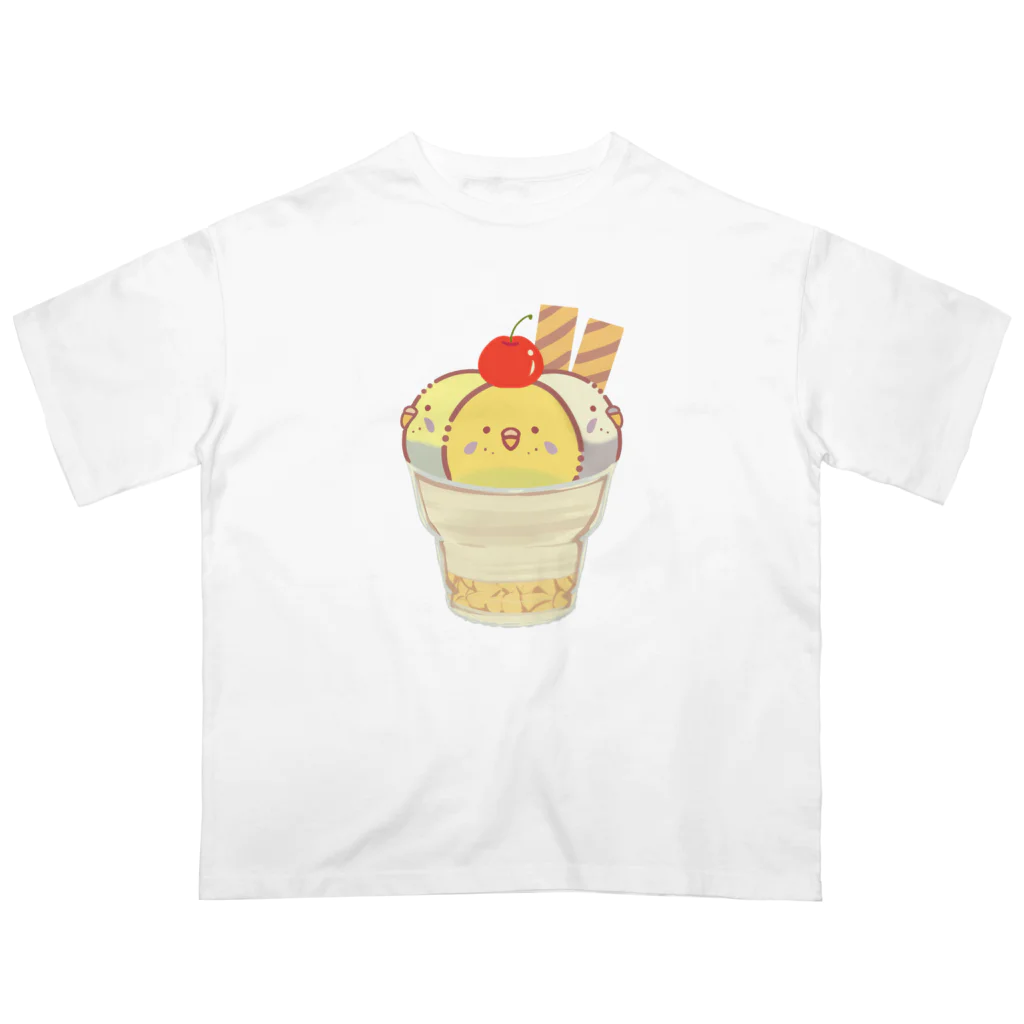 ぽっぽこ本舗のインコサンデー Oversized T-Shirt