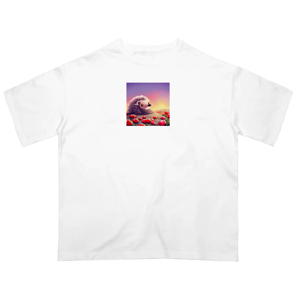 koba777のドット絵ハリネズミ Oversized T-Shirt