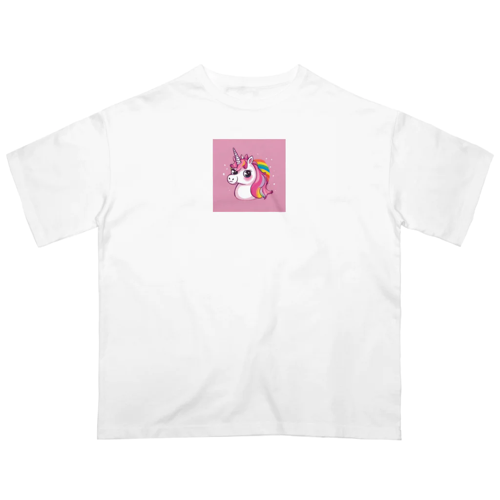 unicorn_dreamsの夢の国のピンクのユニちゃん オーバーサイズTシャツ