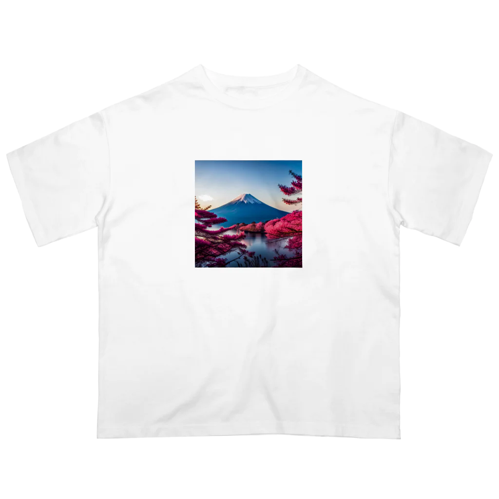 P.H.C（pink house candy）の富士山と紅葉、そして湖のグッズ オーバーサイズTシャツ