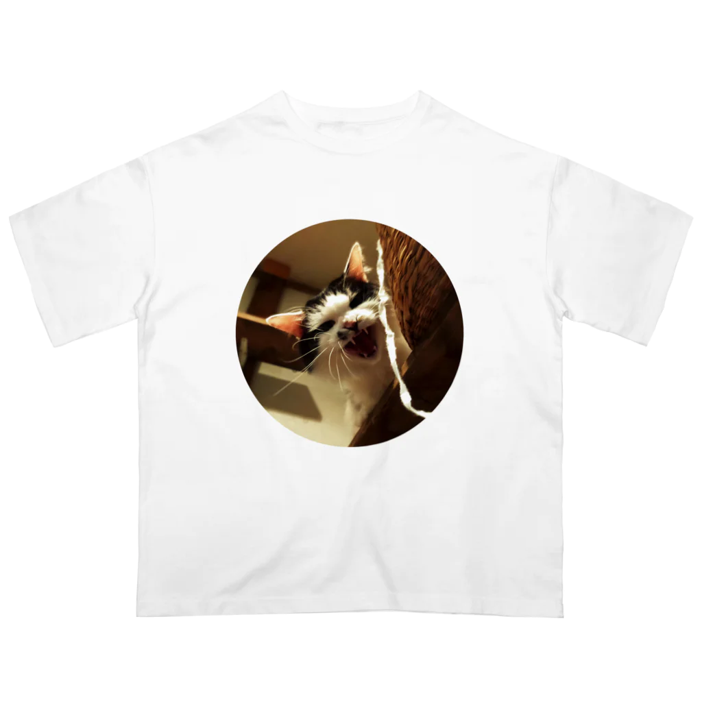 jenjenの強面のねこ　チビゴン　その1 オーバーサイズTシャツ