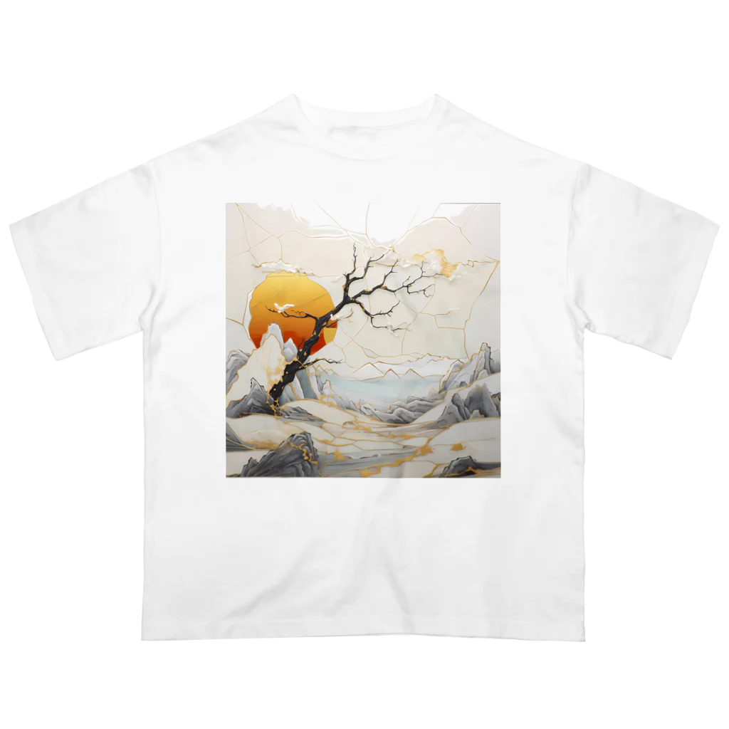 自然たいの金継ぎ；木 Oversized T-Shirt