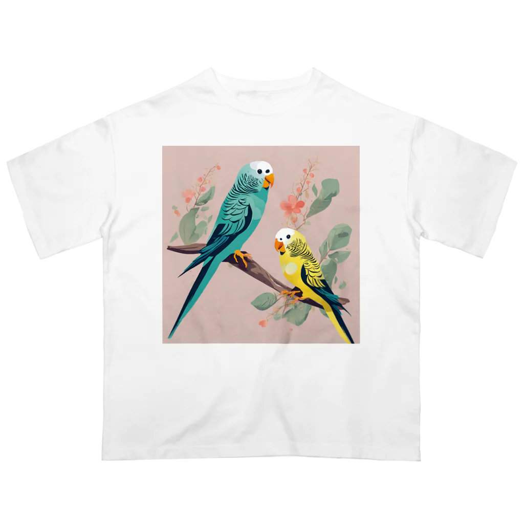 pinetreeのインコ１ オーバーサイズTシャツ