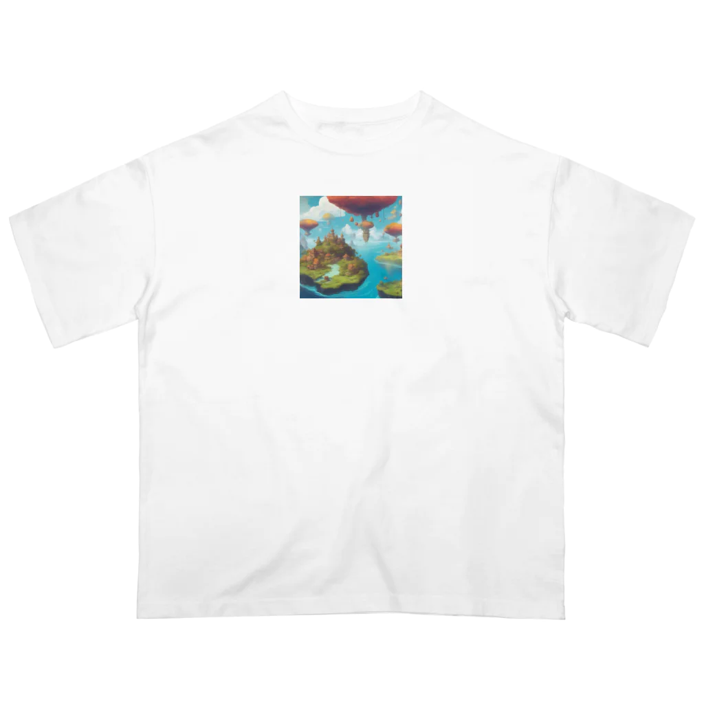 G7のショップの 幻想の浮遊アイランド コレクション（Fantastical Levitating Islands Collection） Oversized T-Shirt