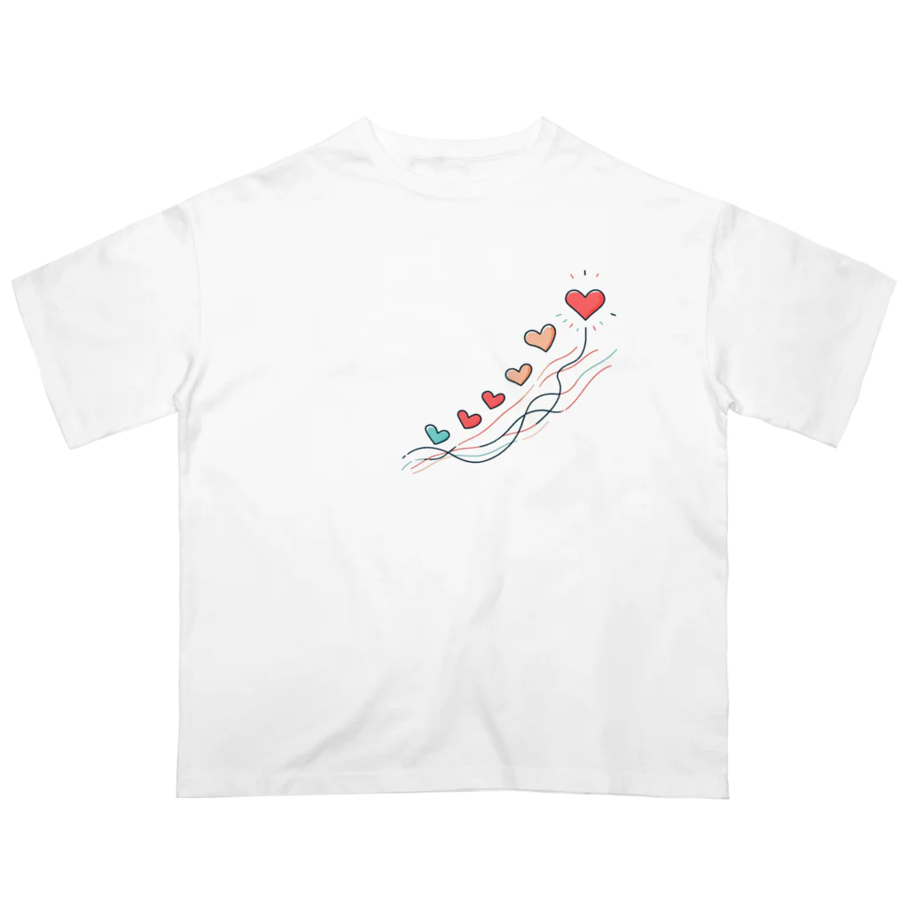 終わらない夢🌈の軽やかに舞うハート🩷 Oversized T-Shirt