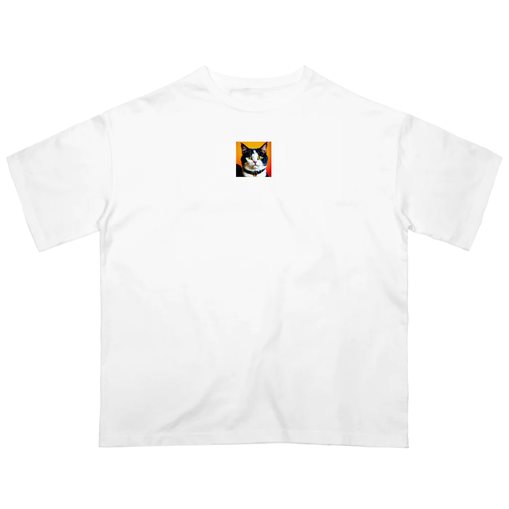 抹茶ラテの普通の猫 Oversized T-Shirt