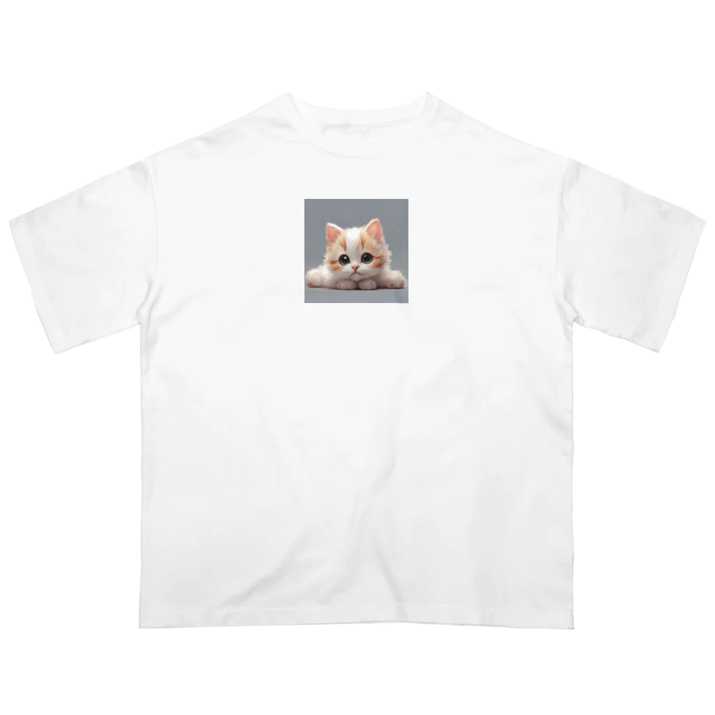 プチプライスショップのかわいい猫のグッズ オーバーサイズTシャツ