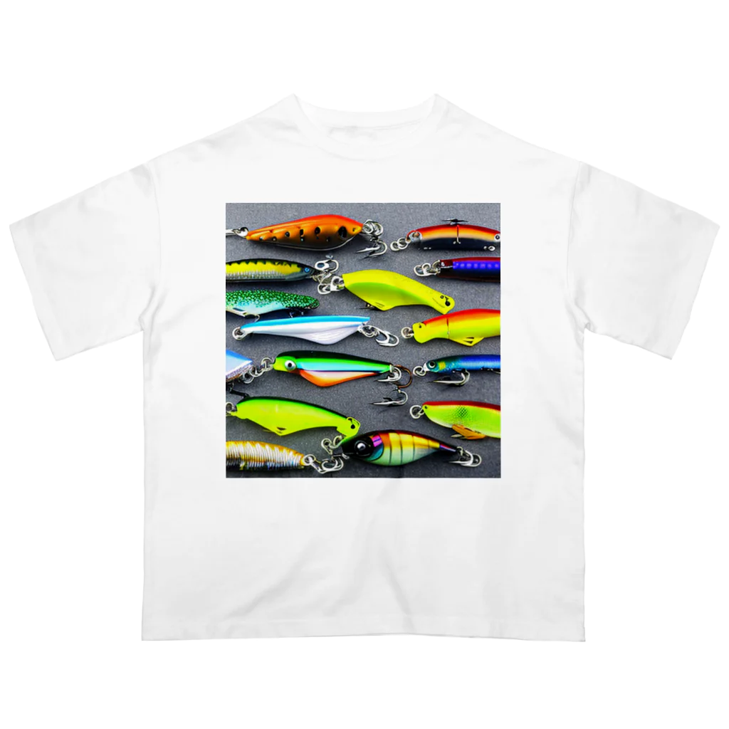 No Fishing No Life のルアーを見てるだけで幸せ Oversized T-Shirt