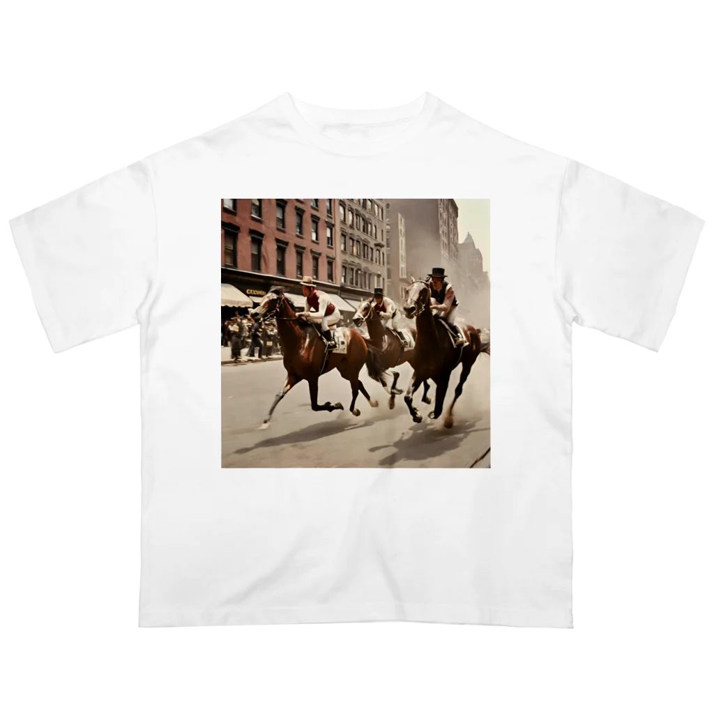 うまうまのclassic horse Oversized T-Shirt