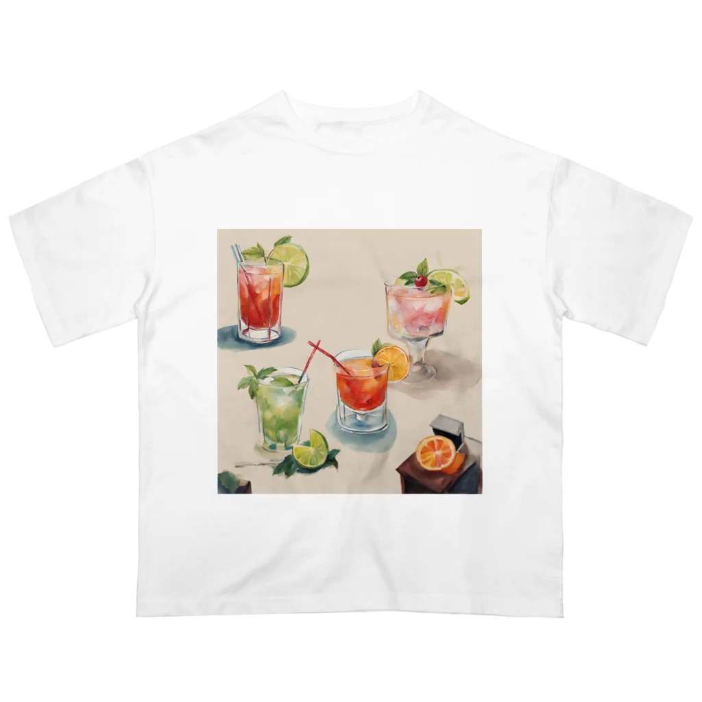 ReoReo-Artの穏やかなカクテルパーティー Oversized T-Shirt