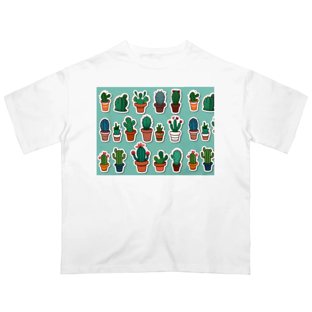 pain08のサボテンくん オーバーサイズTシャツ