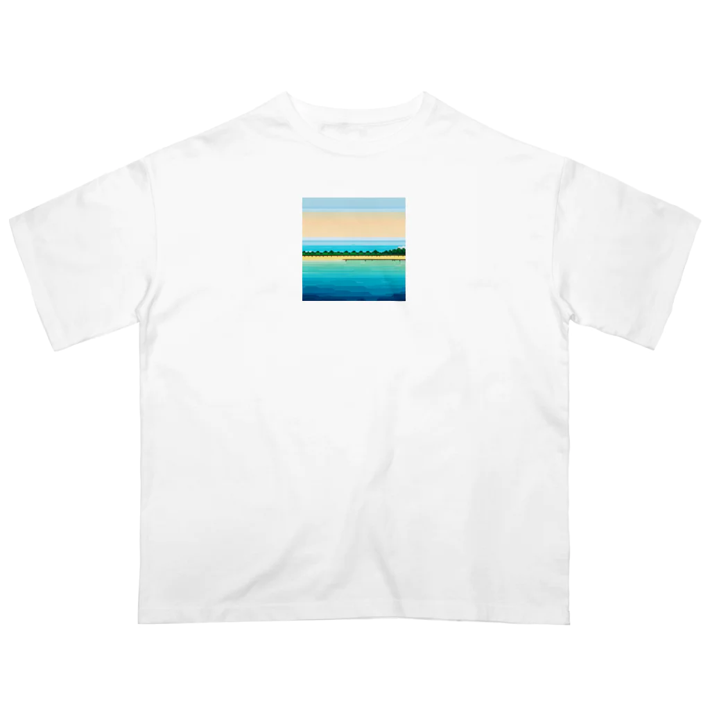 keita-sawadaのドット　プーケットの青い海 オーバーサイズTシャツ