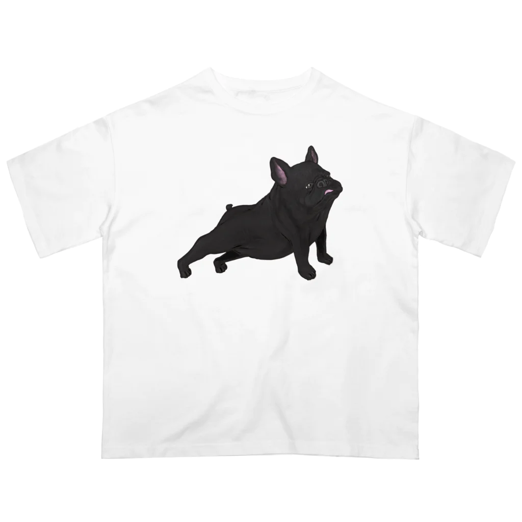 フレブルとパググッズS’IRISERのフレンチブルドッグ　のびー Oversized T-Shirt