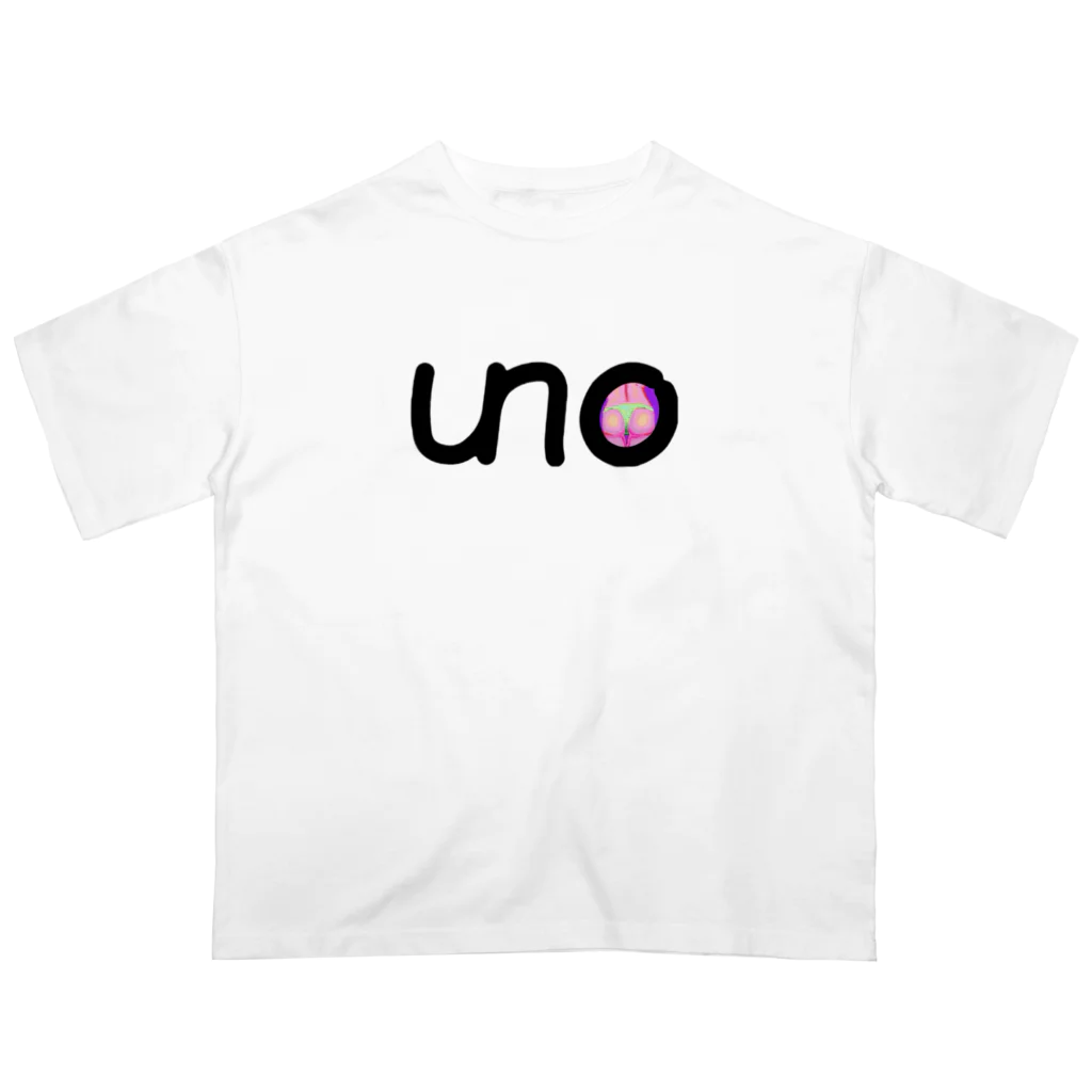 unoのUNOロゴ×ドットビキニヒップ オーバーサイズTシャツ