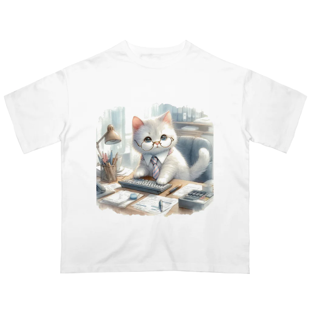 夢見る猫の箱庭のMr. Office Cat オーバーサイズTシャツ