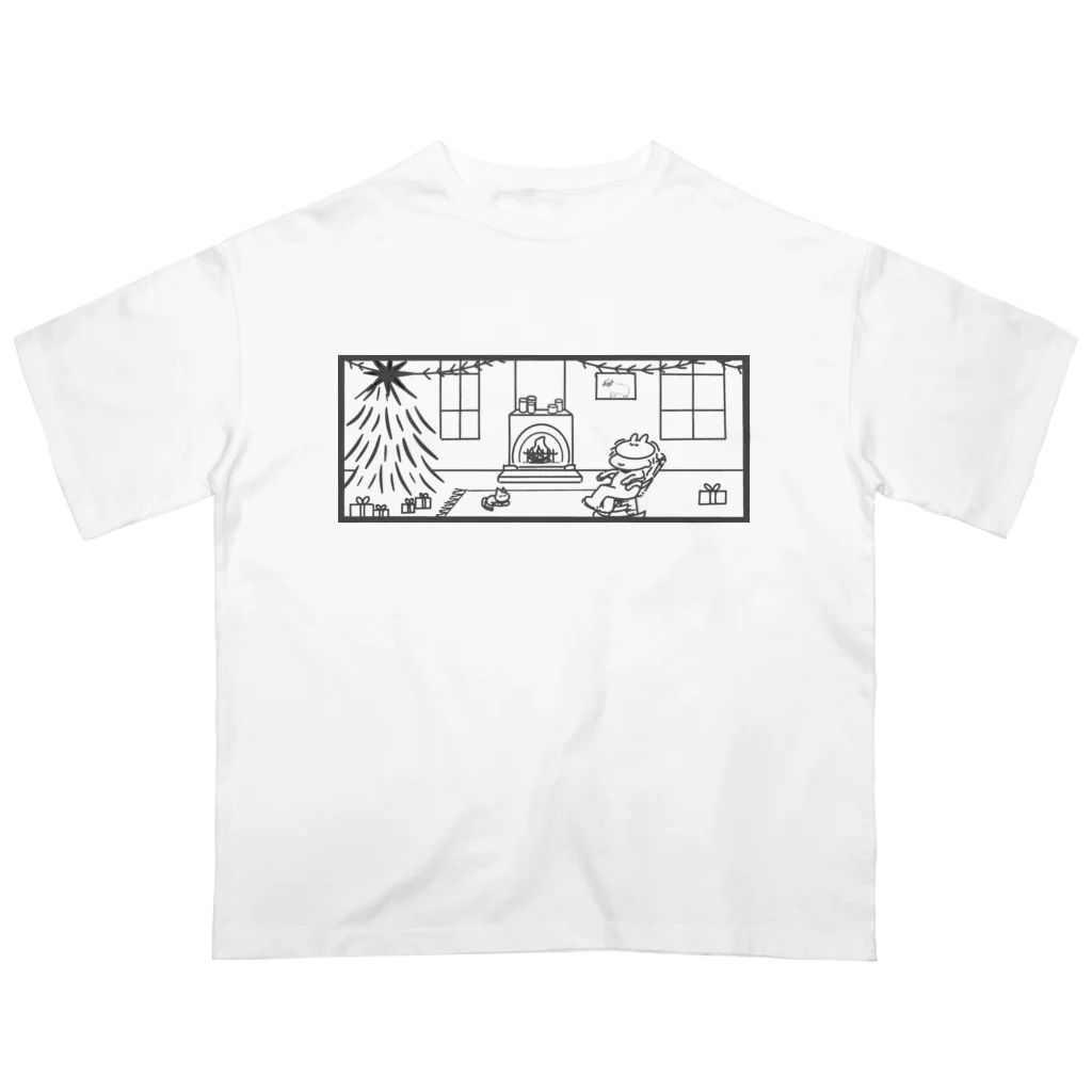 イタズラうさぎのイタうさ＿クリスマスルーム オーバーサイズTシャツ