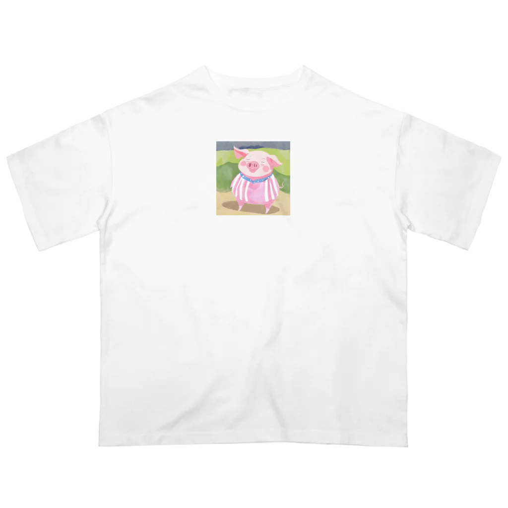 Yumexの豚のブーちゃん オーバーサイズTシャツ