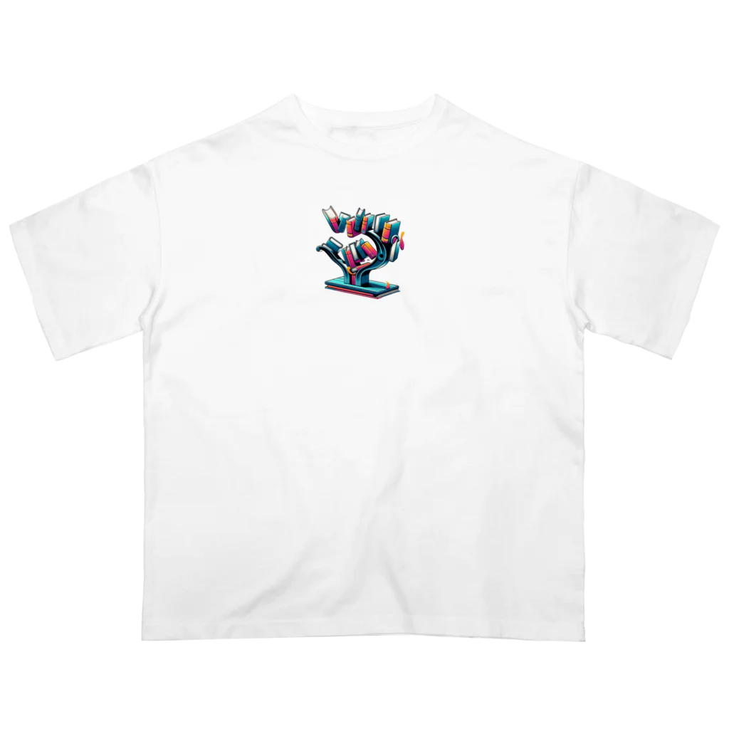 umebosi358のイリュージョンブックエンド - 本のバランスアート Oversized T-Shirt