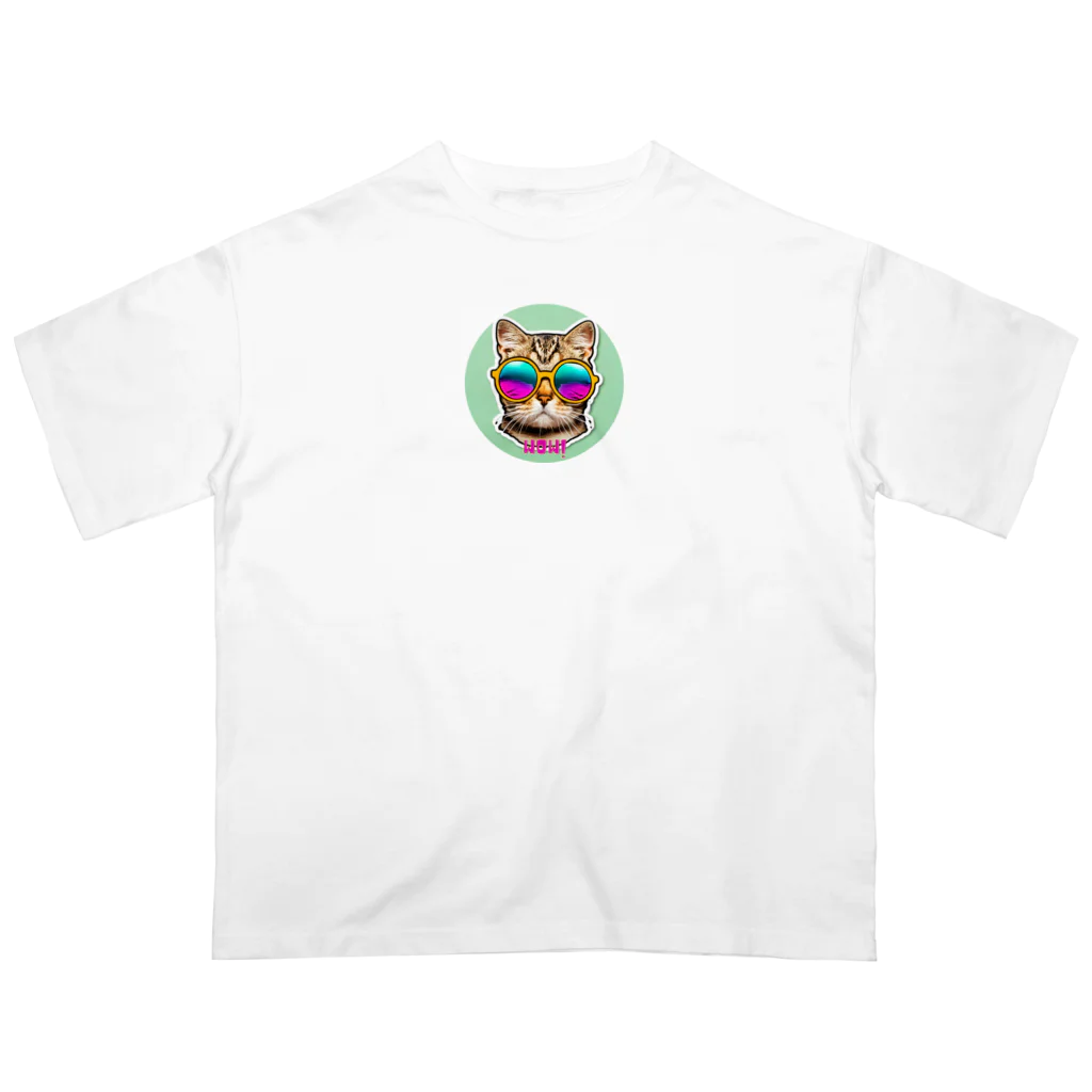 itatata-AIのグラサン猫 Oversized T-Shirt