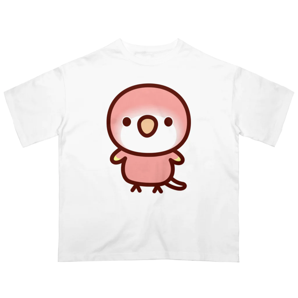 いんこ屋堂のアキクサインコ（ルビノー） オーバーサイズTシャツ