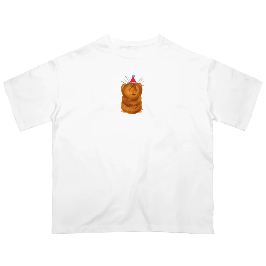 segasworksのトガリネズミとトンガリ帽子（サンタ帽） Oversized T-Shirt