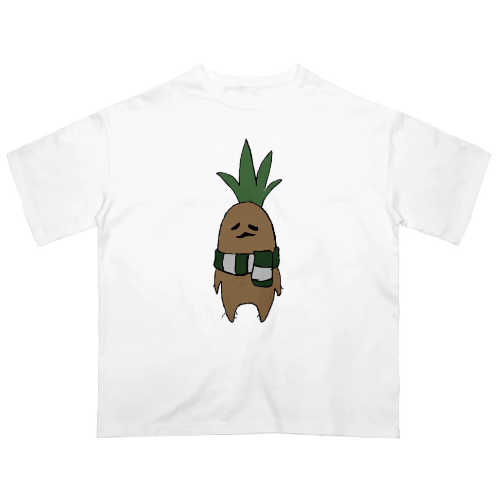 mandrake_chanのﾏﾝﾄﾞﾚちゃん(マフラー付) オーバーサイズTシャツ