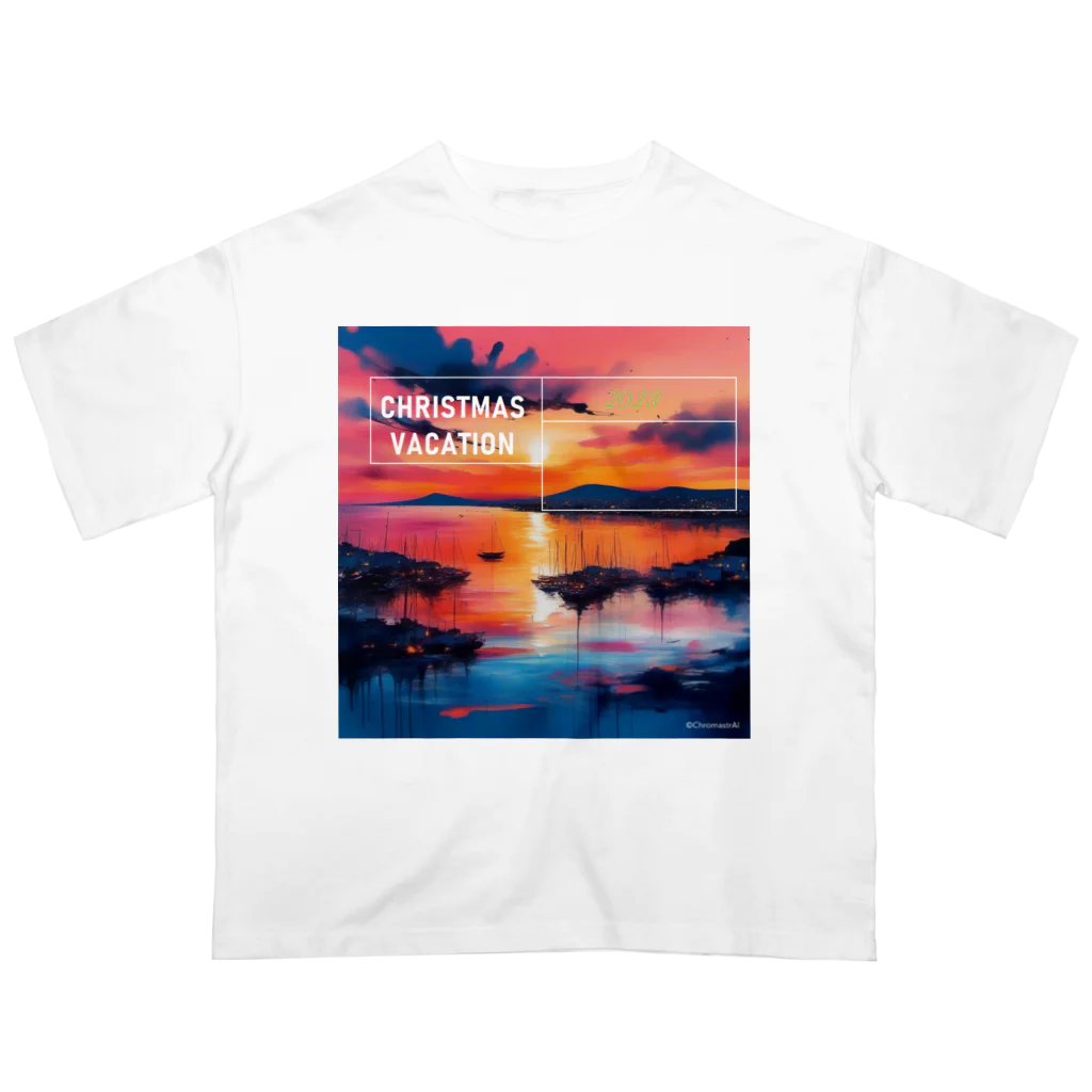 ChromastrAlのクリスマスの夕日 オーバーサイズTシャツ