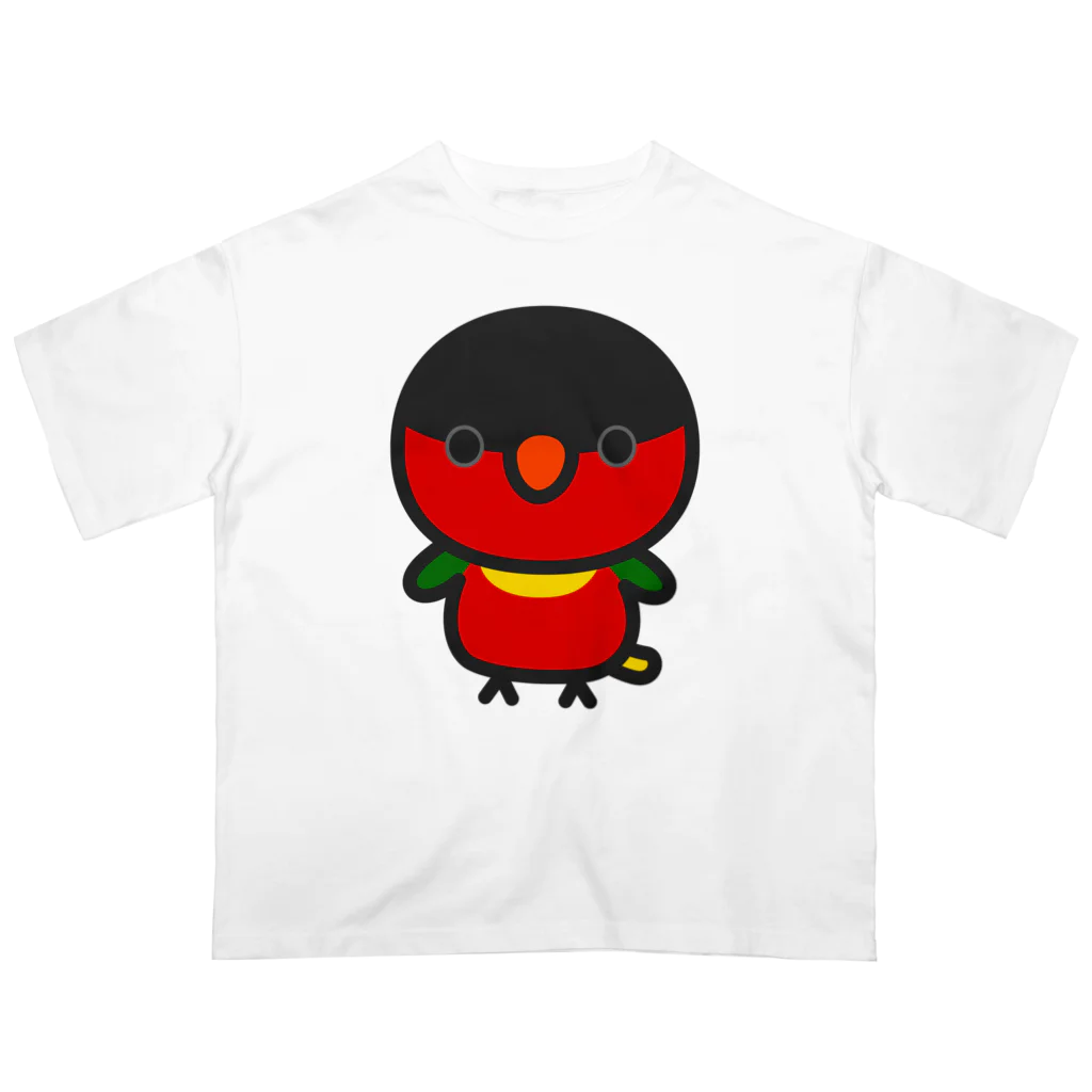 いんこ屋堂のヨダレカケズグロインコ オーバーサイズTシャツ