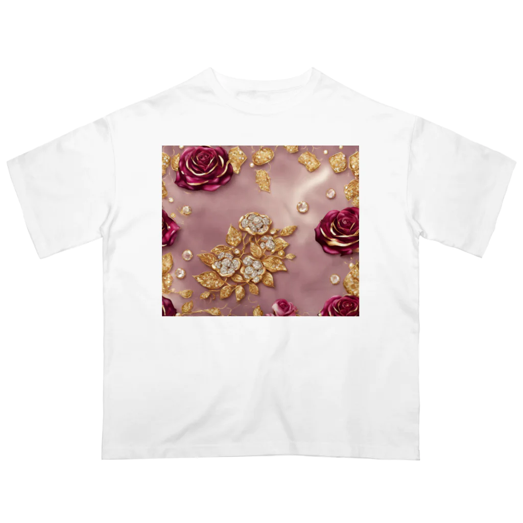 REINA-MAの薔薇 オーバーサイズTシャツ