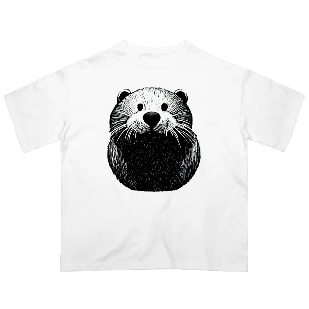 夢幻カワウソくんのお店のカワウソくん(文字なし) オーバーサイズTシャツ