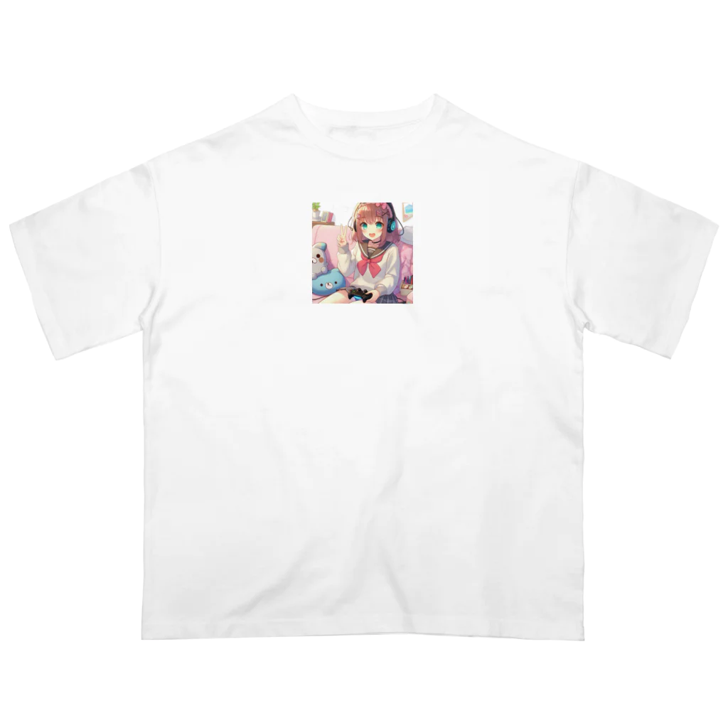 luckyTigerのゲーム女子 Oversized T-Shirt