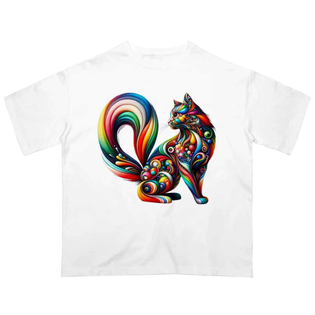 宇宙猫の宇宙猫06 Oversized T-Shirt