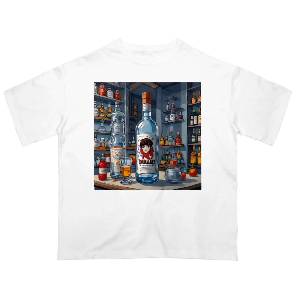 Tokyo_lofi_artのTokyo Lofi club - vodka Oversized T-Shirt