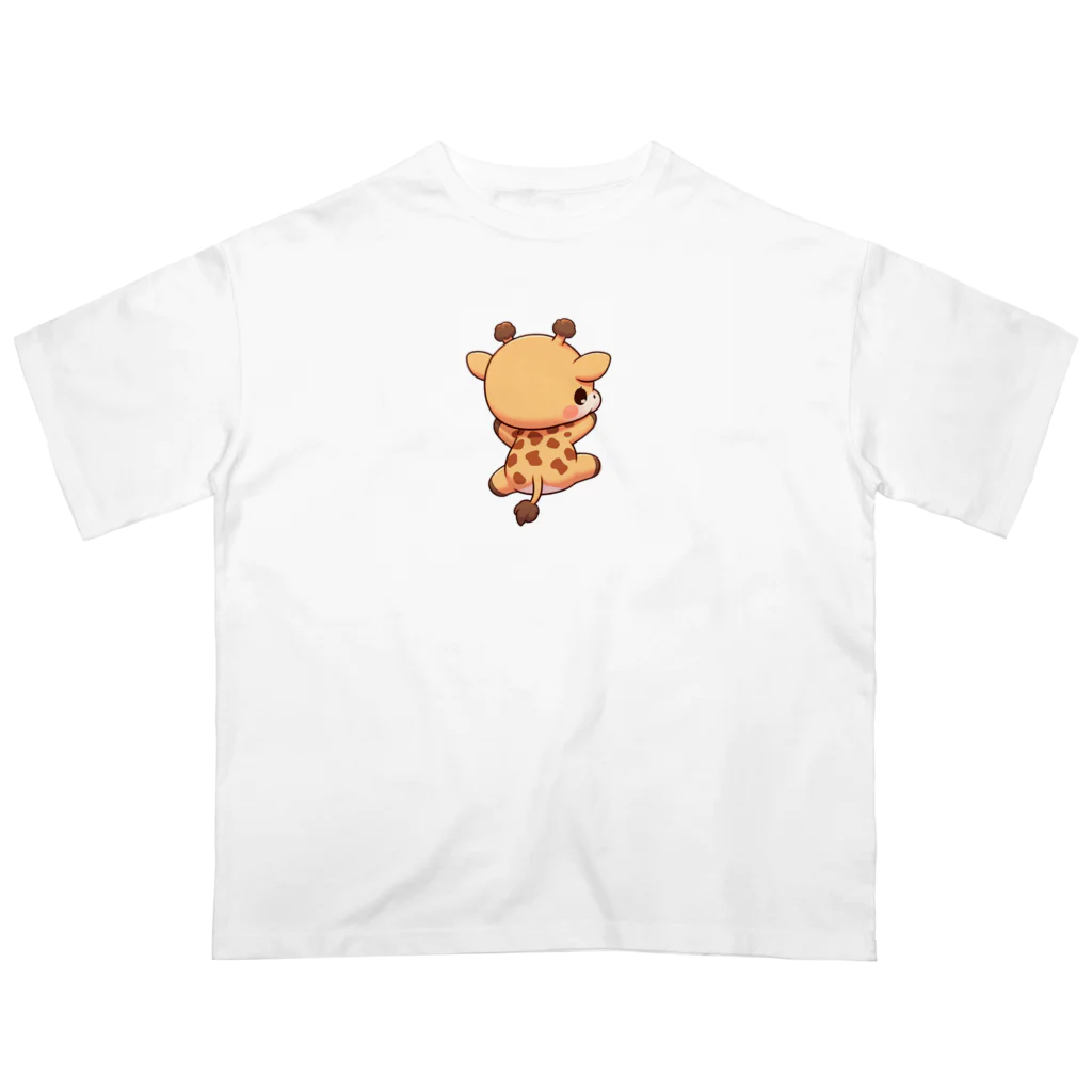 ゆづるの首を使わないキリン オーバーサイズTシャツ