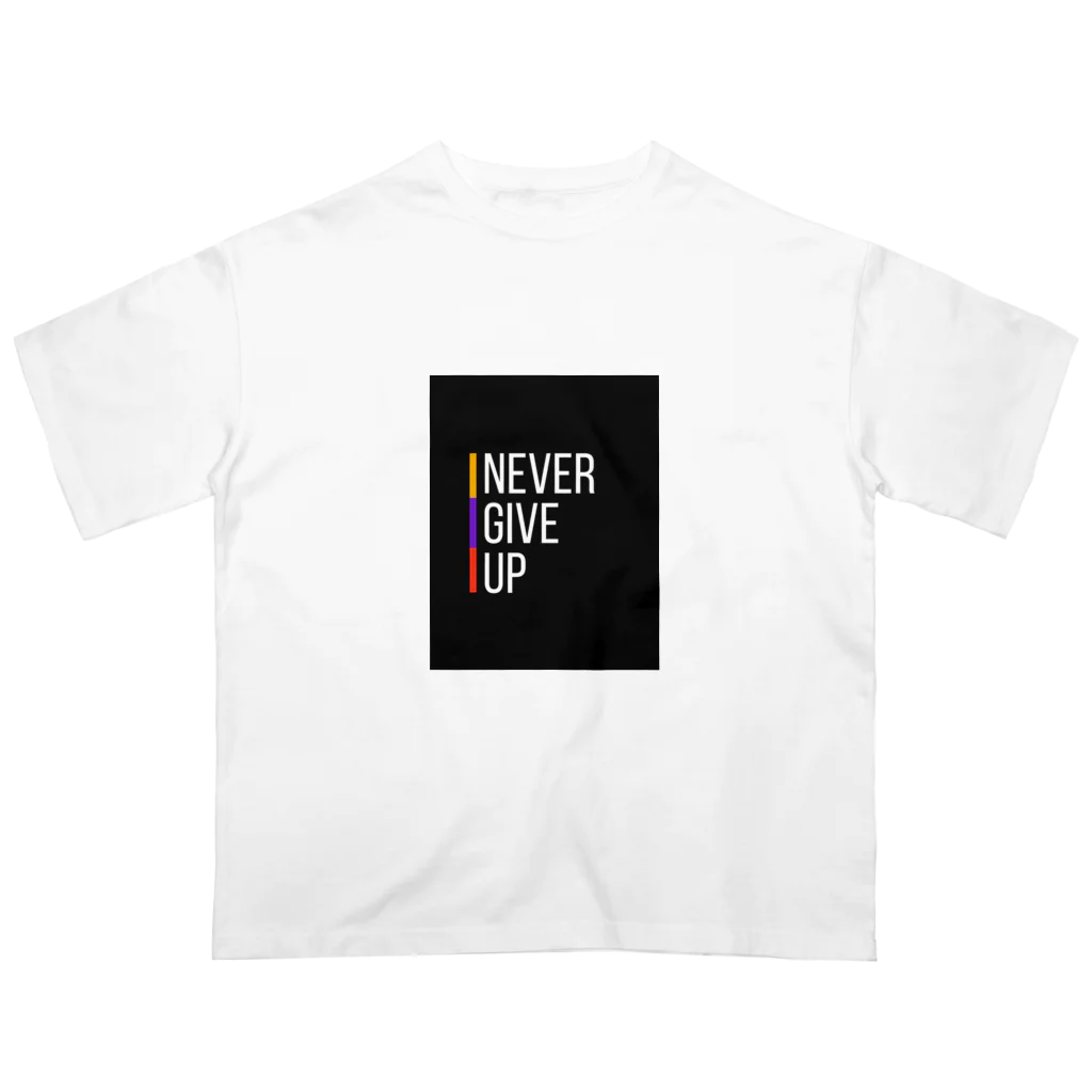 レモングラスのNEVER GIVE UP ネバーギブアップ オーバーサイズTシャツ