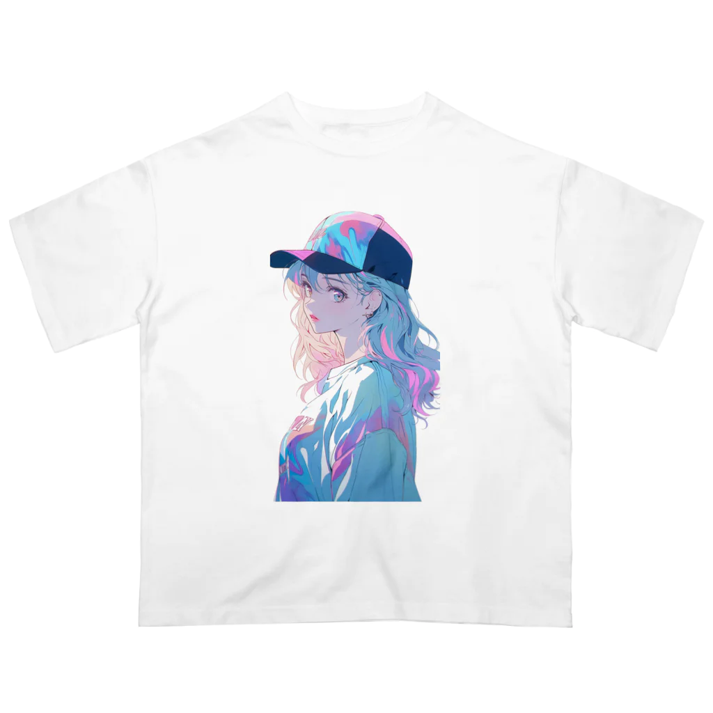 yanagi029の帽子女子 オーバーサイズTシャツ