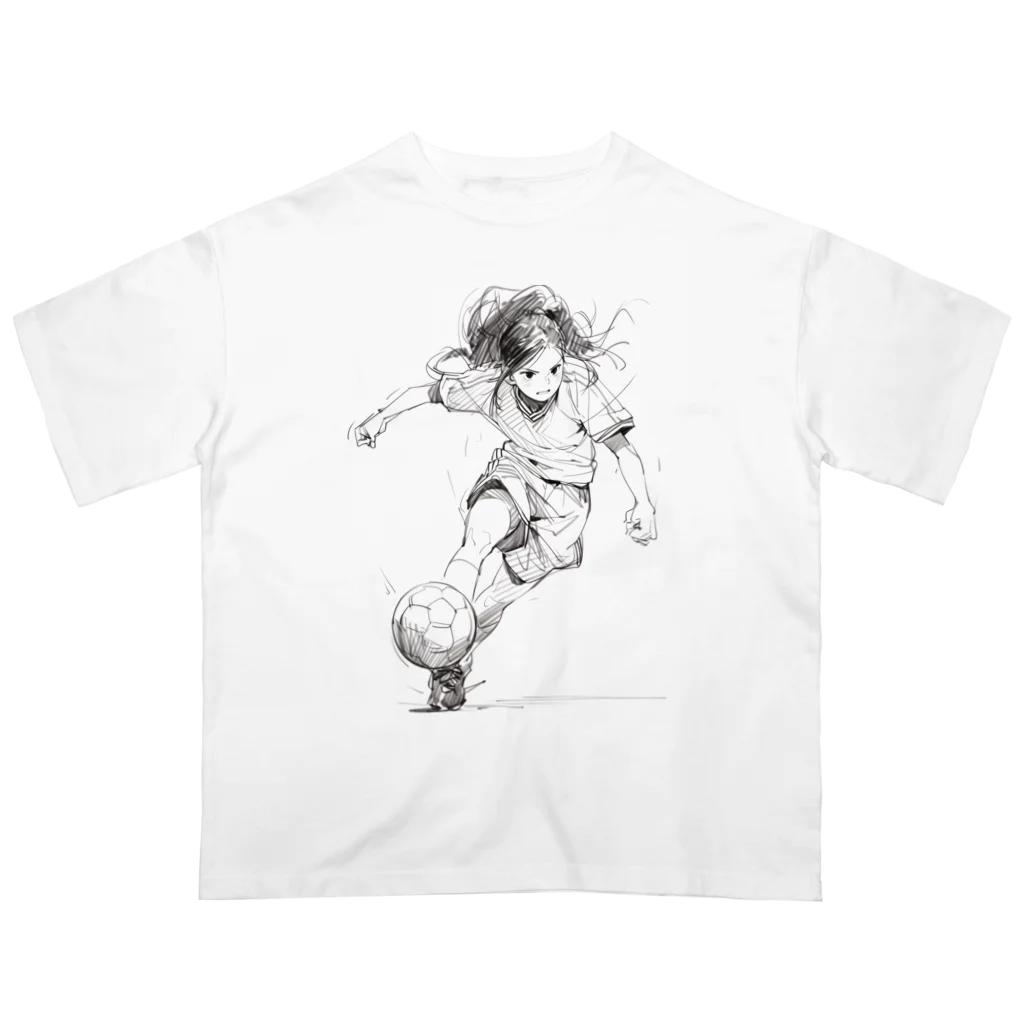 sports_musumeのサッカー女子 オーバーサイズTシャツ