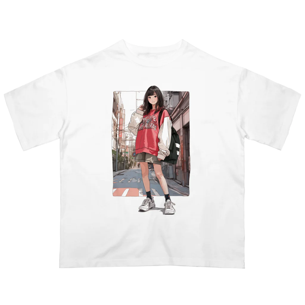 sports_musumeのバスケ女子 | 休日の街ぶら Oversized T-Shirt