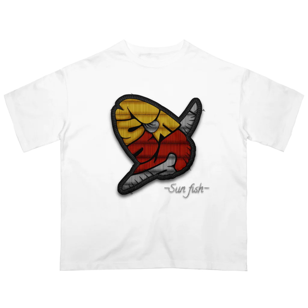 4410garashiのsun fish/マンボウ オーバーサイズTシャツ