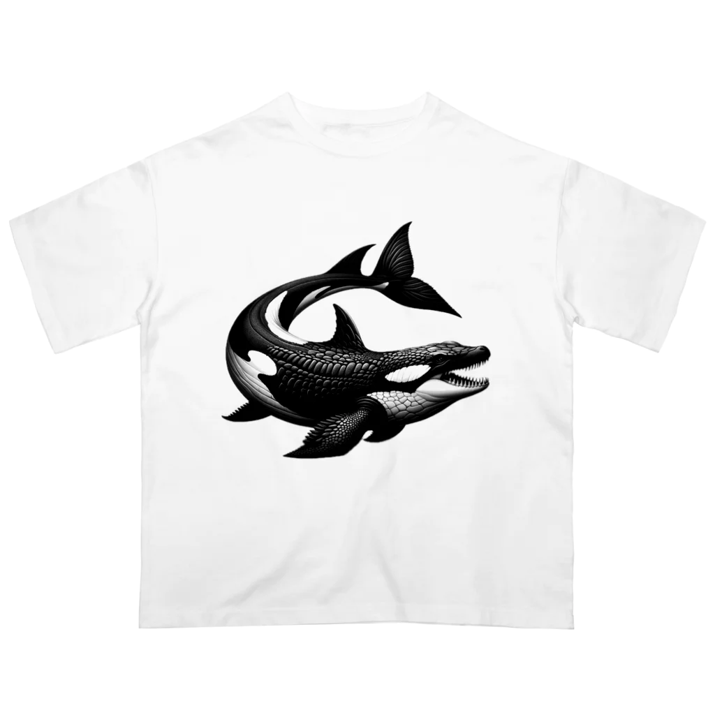 animal×animalのkiller whale×crocodile=? Oversized T-Shirt