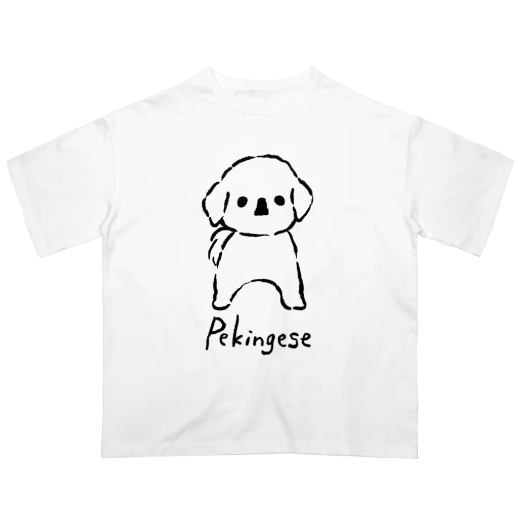 シロノの犬っ子ペロ（黒） オーバーサイズTシャツ