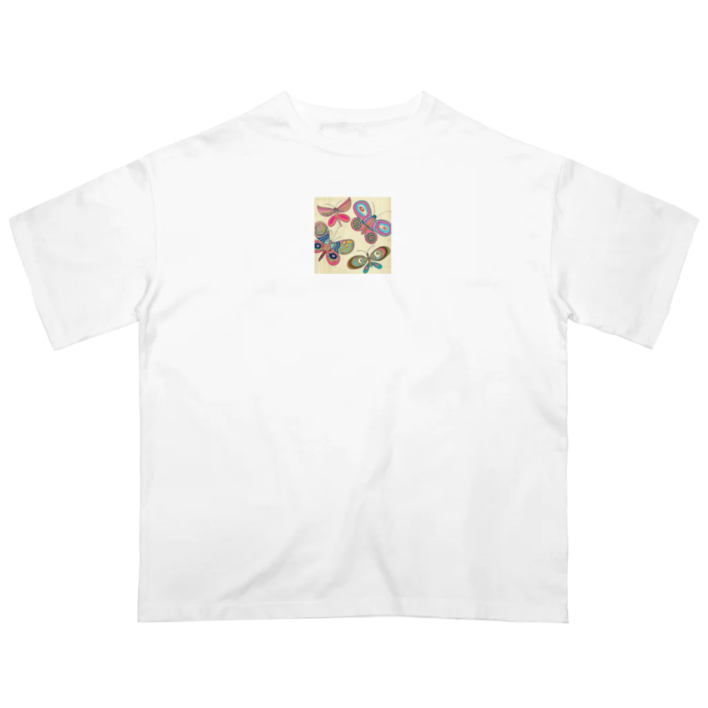 Heart-Heartの蝶達の舞 オーバーサイズTシャツ