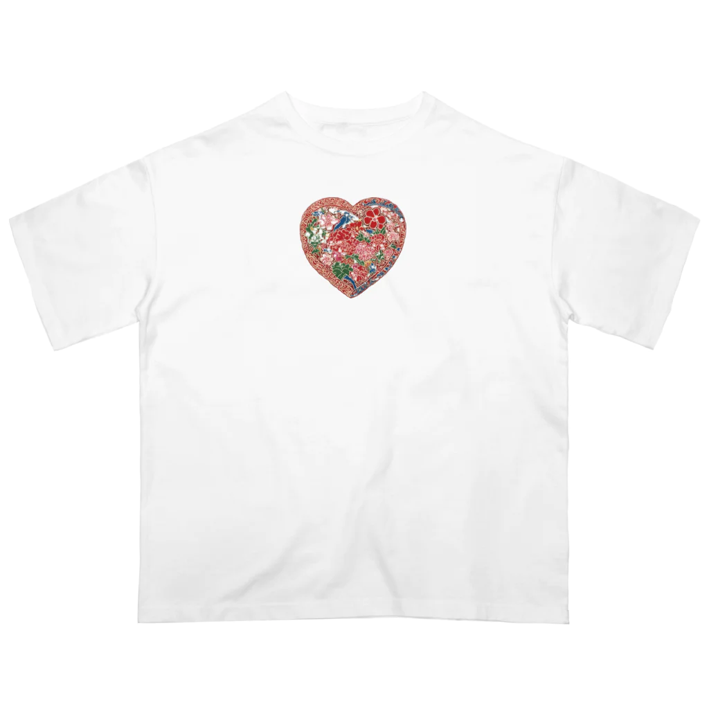 HeartyTimeのハート紅型 オーバーサイズTシャツ