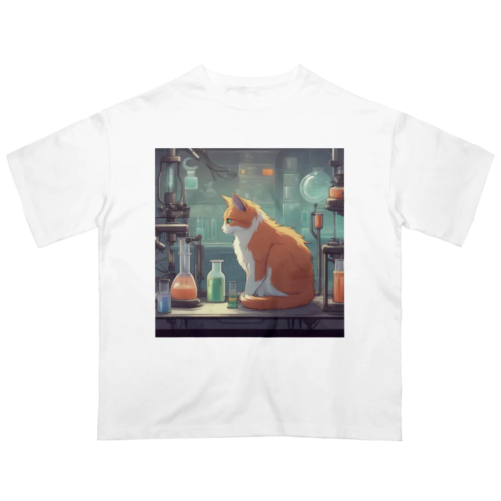 oekakishopの研究する猫 Oversized T-Shirt