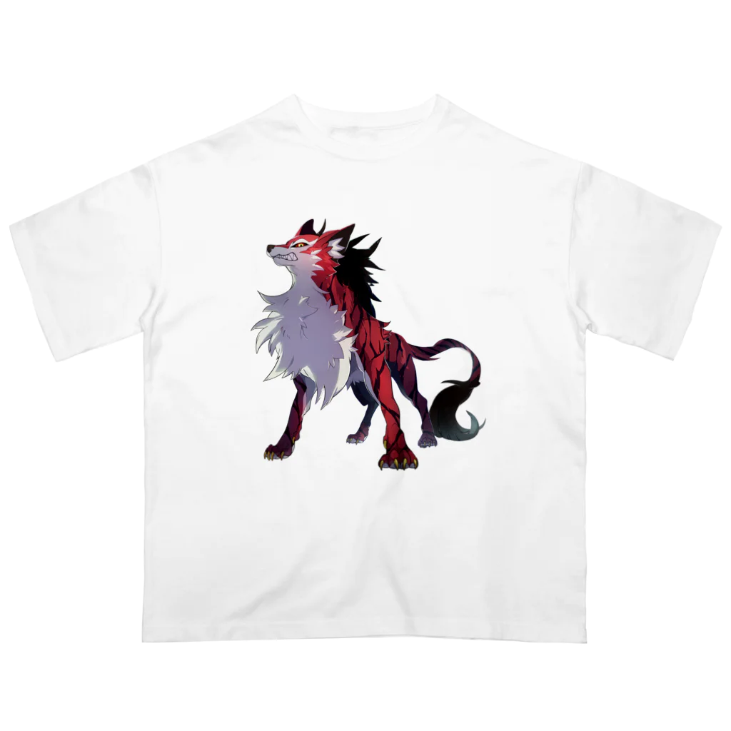 SCL_UMA_Crew_ProjectのデジタルUMA：ジェヴォーダンの獣 Beast of gevaudan オーバーサイズTシャツ