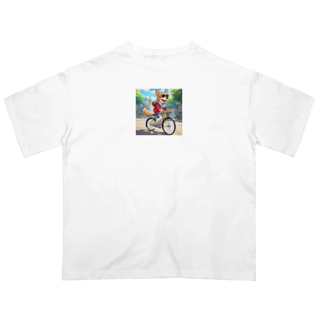 BLACKWILLの自転車サングラス犬 オーバーサイズTシャツ