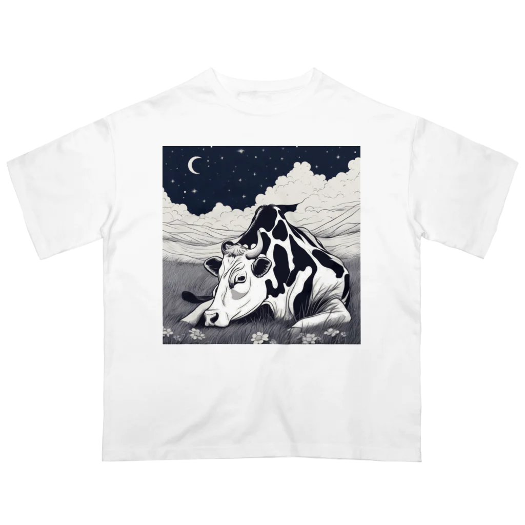 BullsForgerの牛ト夜空 オーバーサイズTシャツ