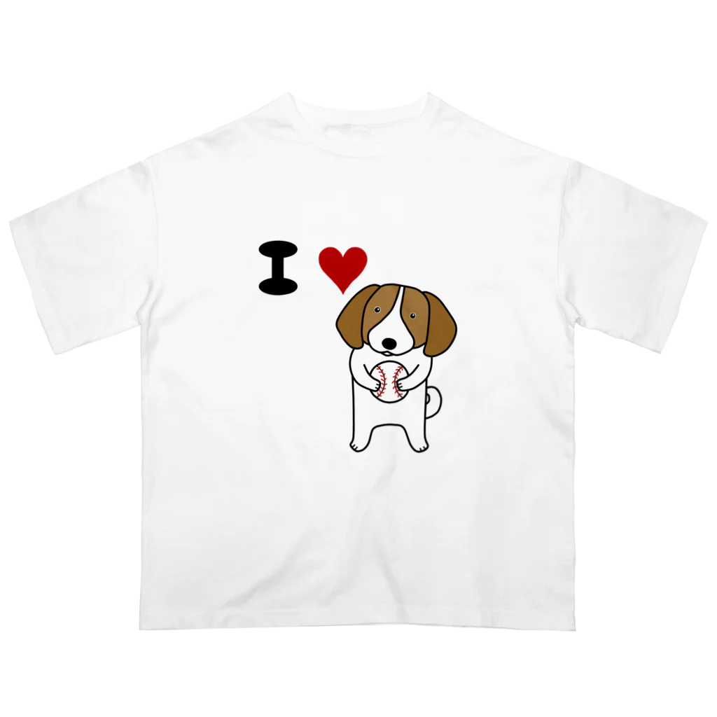 Mrs.Bean/ミセスビーンのボール拾ったワン オーバーサイズTシャツ